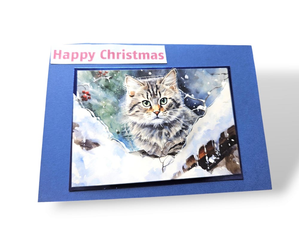 Cat Christmas Card